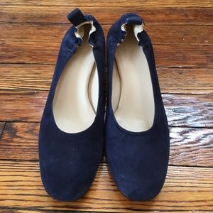 Everlane Day Heel Size 10 Navy Suede